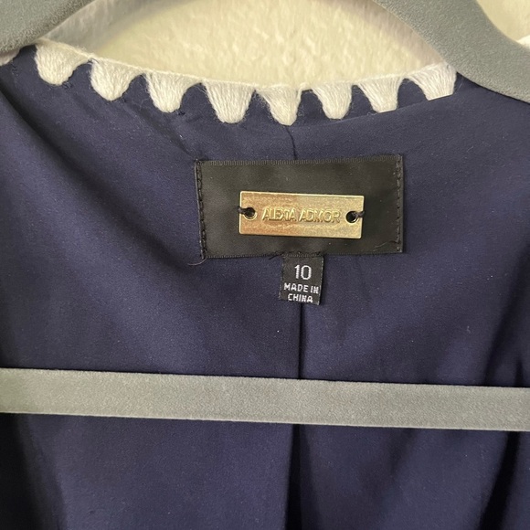 Alexia Admor Jaiya Chanel Lookalike Mini Dress in Navy Women’s Size 10 - Picture 8 of 14